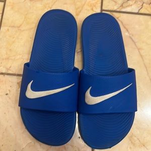 Nike blue slides
